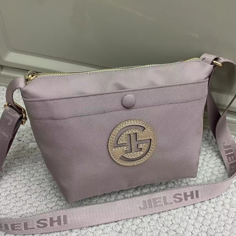 Geantă Dumpling din Oxford pânză, în formă de dumpling, închidere cu fermoar, buzunar interior cu fermoar, căptușeală poliester