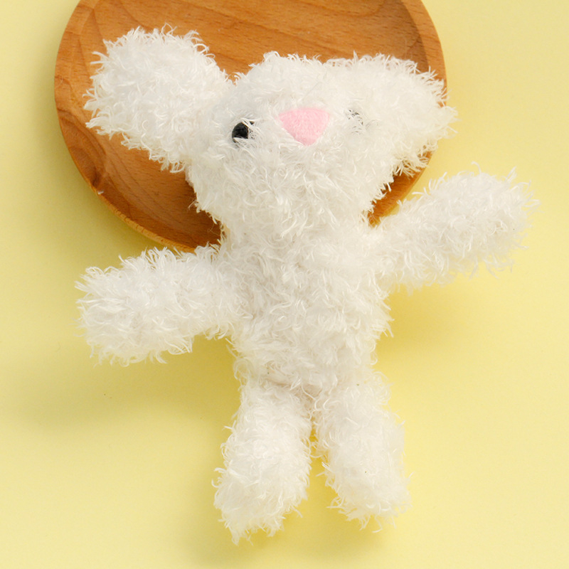 Broșă din pluș cu design ursuleț și iepuraș, broderie computerizată cu umplutură din bumbac sintetic, origineYiwu, Primăvara 2024