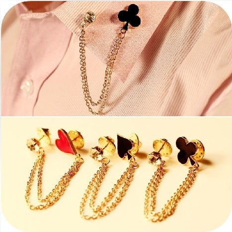 Krae nipsu geomeetrilise kujundusega Korea stiilis sulam ja kunstlikud kivid