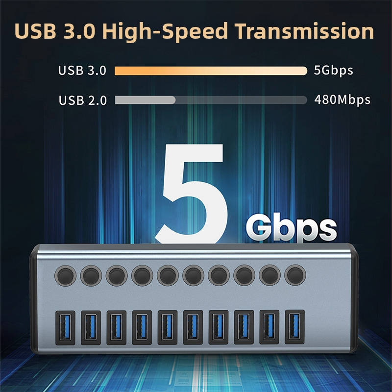 Jacassi T388 USB 3.0 dokovacia stanica s externým napájaním, 1 m kábel, 5 Gbps prenos