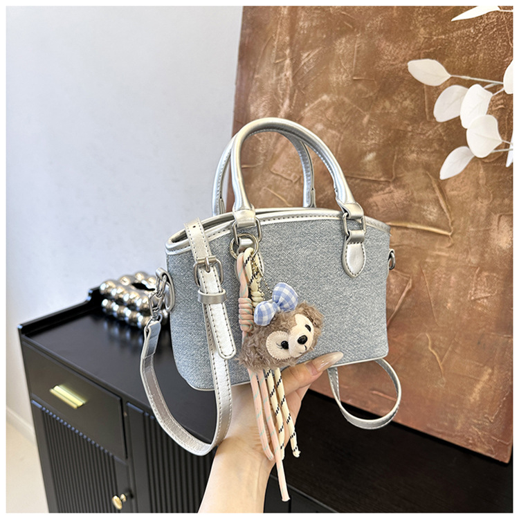 Geantă tip bucket din PU, stil urban minimalist, închidere cu fermoar, căptușeală din poliester (vara 2025, formă de găleată, curea cu o singură curea)