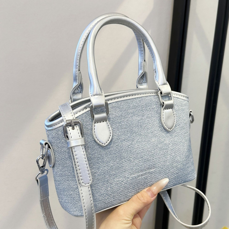 Geantă tip bucket din PU, stil urban minimalist, închidere cu fermoar, căptușeală din poliester (vara 2025, formă de găleată, curea cu o singură curea)