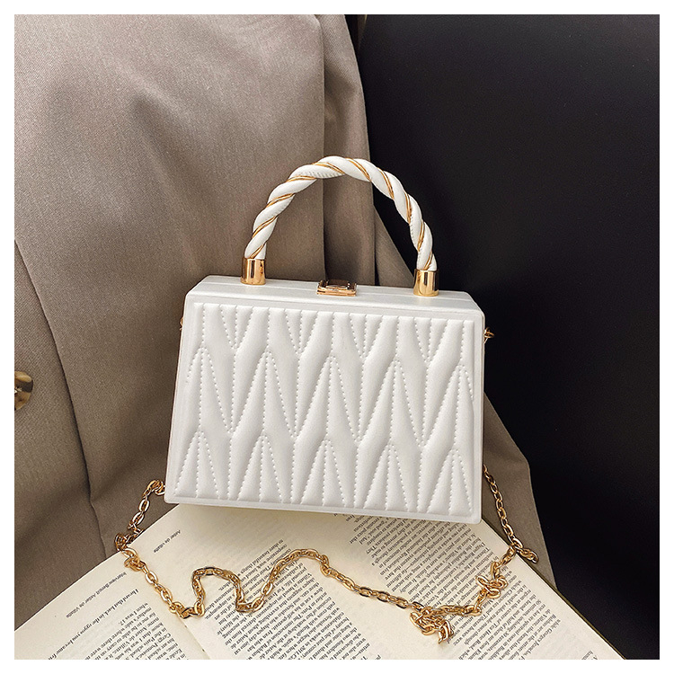 Geantă crossbody din PU, construcție rigidă, pentru femei, formă orizontală pătrată, închidere magnetică, căptușeală PU, mărime medie, toamnă 2025