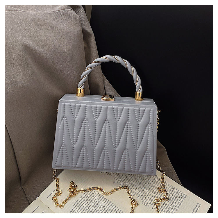 Geantă crossbody din PU, construcție rigidă, pentru femei, formă orizontală pătrată, închidere magnetică, căptușeală PU, mărime medie, toamnă 2025