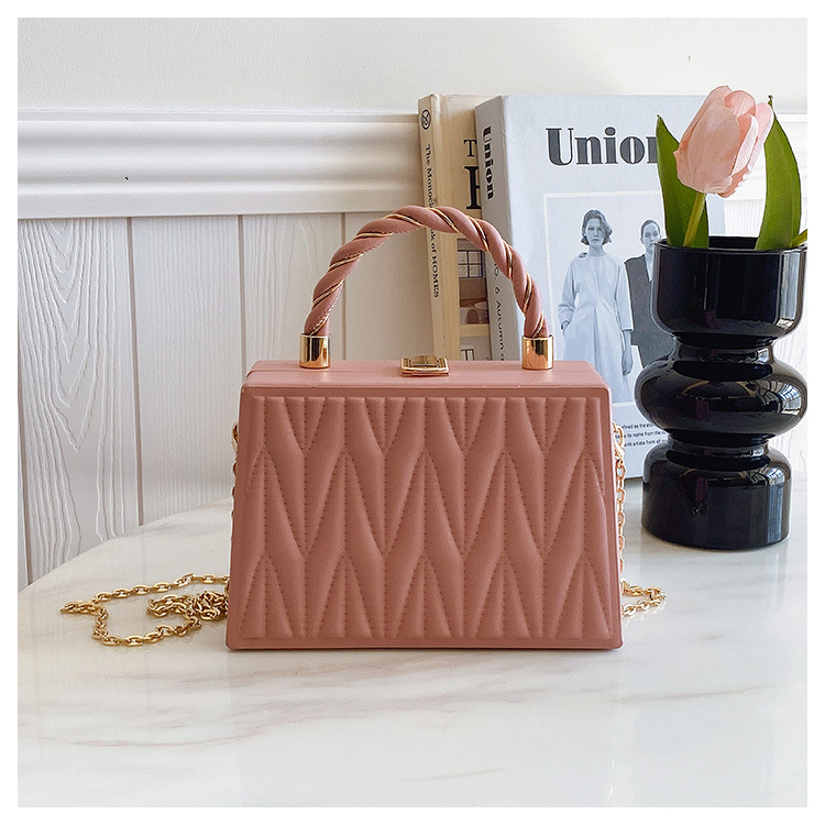 Geantă crossbody din PU, construcție rigidă, pentru femei, formă orizontală pătrată, închidere magnetică, căptușeală PU, mărime medie, toamnă 2025