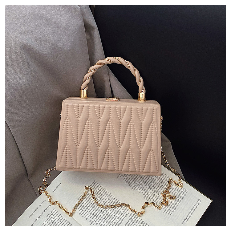 Geantă crossbody din PU, construcție rigidă, pentru femei, formă orizontală pătrată, închidere magnetică, căptușeală PU, mărime medie, toamnă 2025