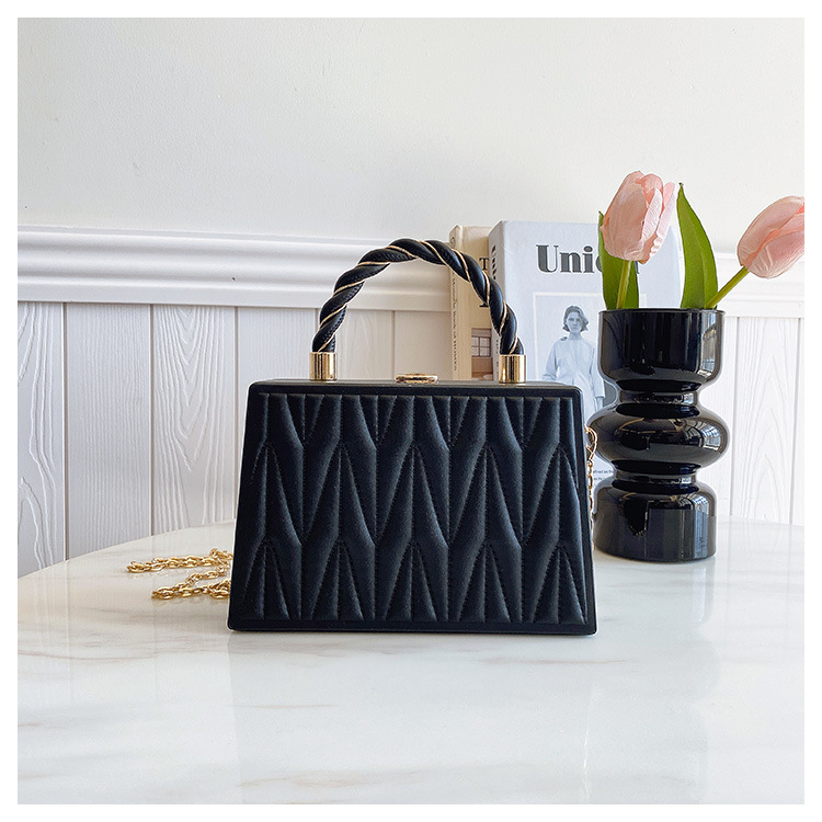 Geantă crossbody din PU, construcție rigidă, pentru femei, formă orizontală pătrată, închidere magnetică, căptușeală PU, mărime medie, toamnă 2025