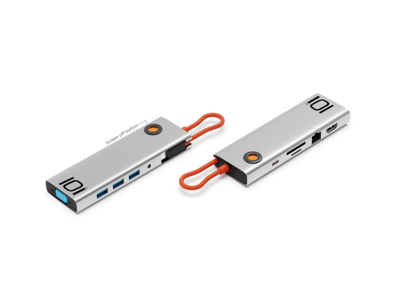 Stație docking Type-C cu HDMI și hub USB 3.0, 5 în 1, 5Gbps, cablu 0.15 m, alimentare prin USB, model HC--D--019