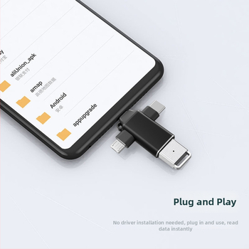 USB-C OTG 3-v-1 hub pre tablety — USB 3.0 rozhranie, podporuje USB flash disk a myš, bez externého napájania