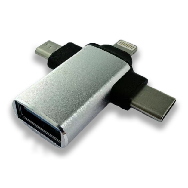 Hub USB-C OTG 3 în 1 pentru tablete — interfață USB 3.0, suportă USB flash și mouse, fără alimentare externă