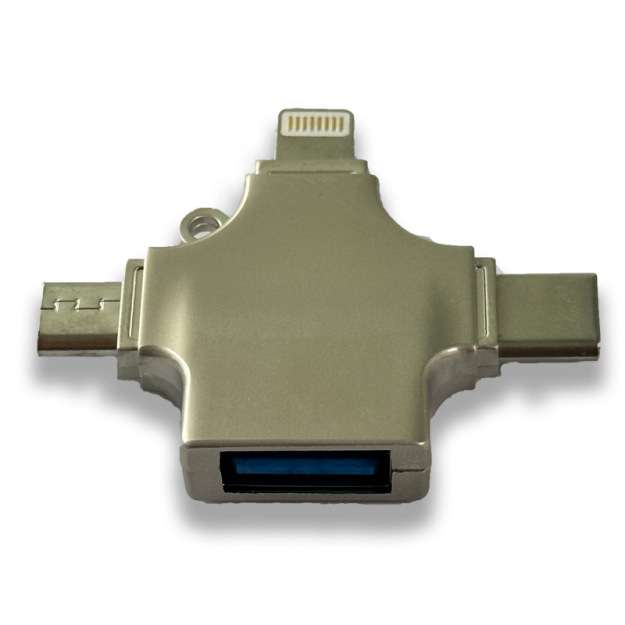 Hub USB-C OTG 3 în 1 pentru tablete — interfață USB 3.0, suportă USB flash și mouse, fără alimentare externă