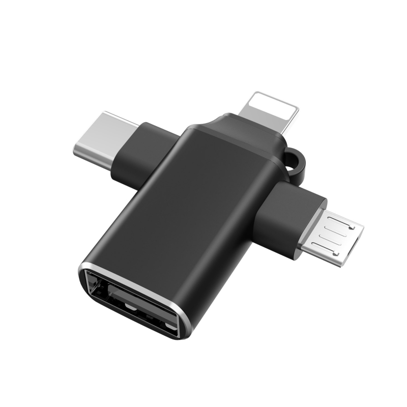 Hub USB-C OTG 3 în 1 pentru tablete — interfață USB 3.0, suportă USB flash și mouse, fără alimentare externă