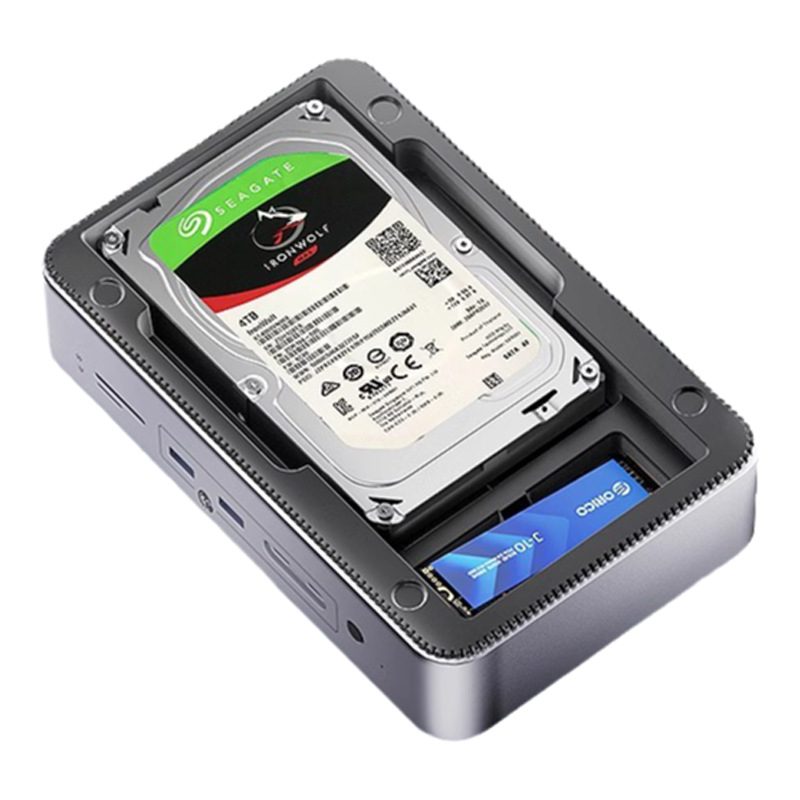 Orico USB 3.2 Gen2 Dock pre disky 3.5/2.5'' a M.2 NVMe/SATA, napájaný cez USB (bez externého napájania)