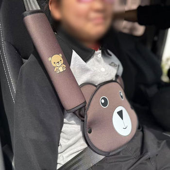 Padă de centură pentru copii, cu ursuleț desenat, reglabil, curea de 5 cm, poliester, 300 g, imprimare logo disponibil