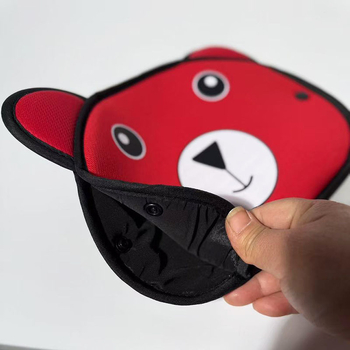 Padă de centură pentru copii, cu ursuleț desenat, reglabil, curea de 5 cm, poliester, 300 g, imprimare logo disponibil