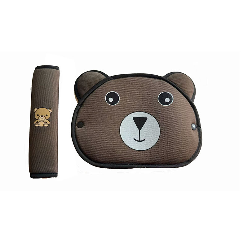 Padă de centură pentru copii, cu ursuleț desenat, reglabil, curea de 5 cm, poliester, 300 g, imprimare logo disponibil