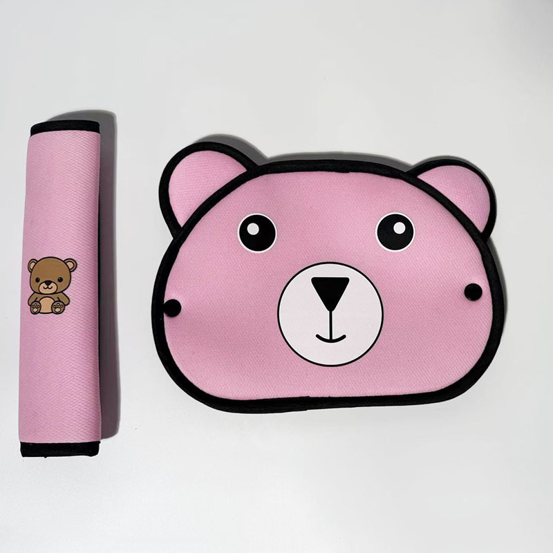 Padă de centură pentru copii, cu ursuleț desenat, reglabil, curea de 5 cm, poliester, 300 g, imprimare logo disponibil