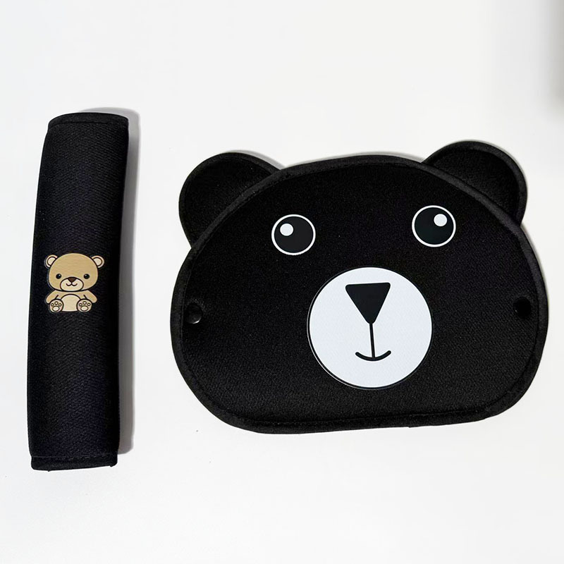 Padă de centură pentru copii, cu ursuleț desenat, reglabil, curea de 5 cm, poliester, 300 g, imprimare logo disponibil