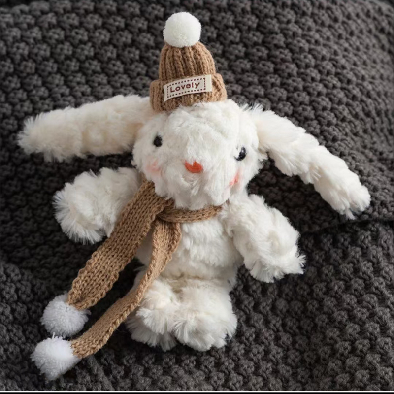 Plīša zaķēns atslēgu piekariņš un somas kulons, anime dizains, svaigs un salds stils, vasara 2024