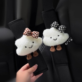 Plush plecu siksnas spilvens auto, universāls visām sezonām, mīļa dizaina meitenēm