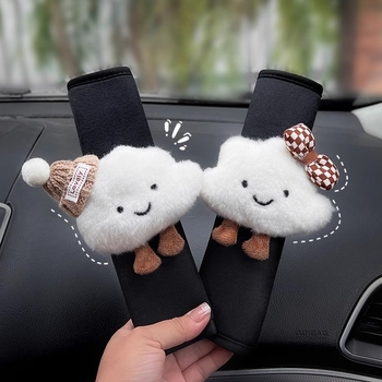 Plush plecu siksnas spilvens auto, universāls visām sezonām, mīļa dizaina meitenēm