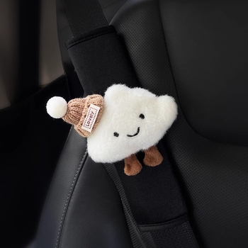 Plush plecu siksnas spilvens auto, universāls visām sezonām, mīļa dizaina meitenēm