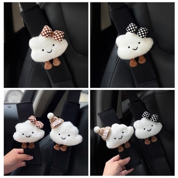 Plush plecu siksnas spilvens auto, universāls visām sezonām, mīļa dizaina meitenēm