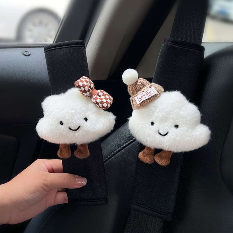 Plush plecu siksnas spilvens auto, universāls visām sezonām, mīļa dizaina meitenēm