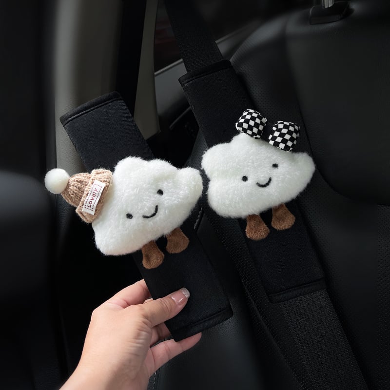 Plush plecu siksnas spilvens auto, universāls visām sezonām, mīļa dizaina meitenēm