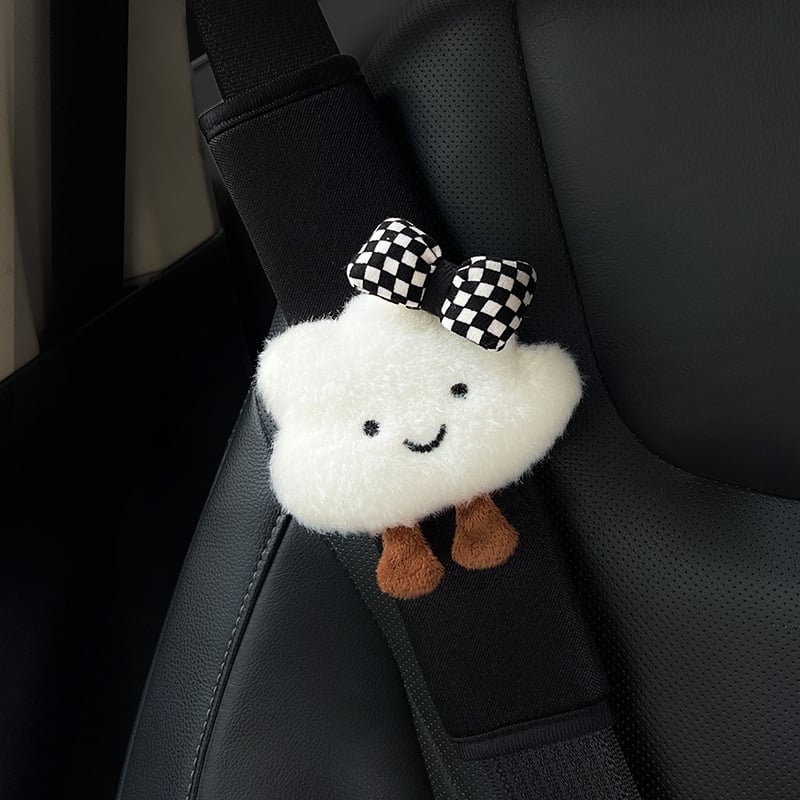 Plush plecu siksnas spilvens auto, universāls visām sezonām, mīļa dizaina meitenēm