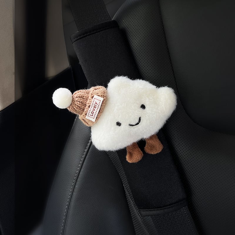 Plush plecu siksnas spilvens auto, universāls visām sezonām, mīļa dizaina meitenēm