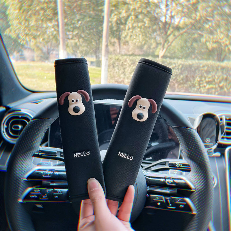 Oblog za sigurnosni pojas automobila s motivom psa, materijal ice silk, prilagodljiva, s tiskanim logom, interijer dekorativni dodatak