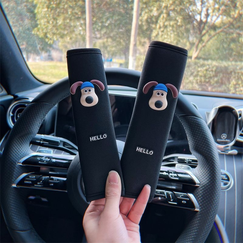 Oblog za sigurnosni pojas automobila s motivom psa, materijal ice silk, prilagodljiva, s tiskanim logom, interijer dekorativni dodatak