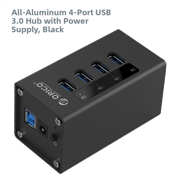 Orico A3H4 USB 3.0 napájaný 4-portový hub, 6 Gbps, 1 m kábel