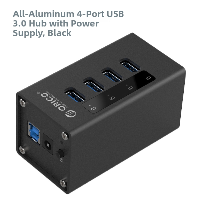 Orico A3H4 USB 3.0 napájaný 4-portový hub, 6 Gbps, 1 m kábel