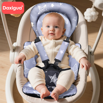 Kokvilnas paliktnis bērnu ratiem un gultiņai, četru sezonu saderība, iekšējā spilvena nomaiņa, vidukļa atbalsts un galvas spilvens