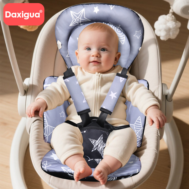 Kokvilnas paliktnis bērnu ratiem un gultiņai, četru sezonu saderība, iekšējā spilvena nomaiņa, vidukļa atbalsts un galvas spilvens