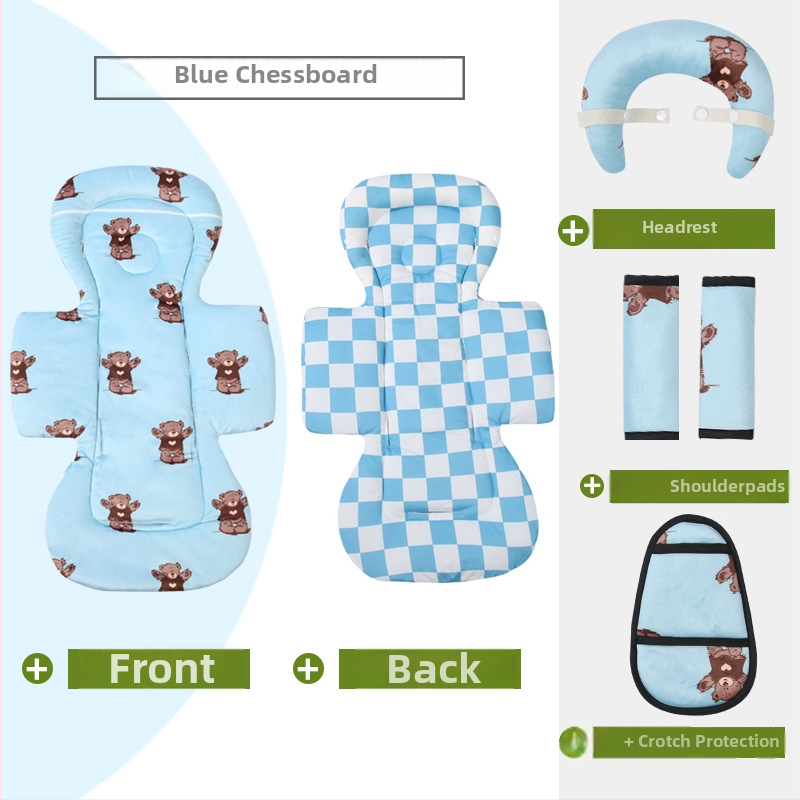 Kokvilnas paliktnis bērnu ratiem un gultiņai, četru sezonu saderība, iekšējā spilvena nomaiņa, vidukļa atbalsts un galvas spilvens