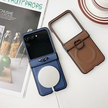 Μαγνητική δακτυλική πόρπη για θήκη Moto Razr60/50 Ultra, αναδιπλούμενο στυλ, απλός σχεδιασμός; Υλικό: PC + δέρμα; Συμβατά μοντέλα: Moto Razr60/50 Ultra