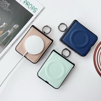 Μαγνητική δακτυλική πόρπη για θήκη Moto Razr60/50 Ultra, αναδιπλούμενο στυλ, απλός σχεδιασμός; Υλικό: PC + δέρμα; Συμβατά μοντέλα: Moto Razr60/50 Ultra