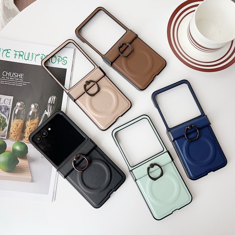 Μαγνητική δακτυλική πόρπη για θήκη Moto Razr60/50 Ultra, αναδιπλούμενο στυλ, απλός σχεδιασμός; Υλικό: PC + δέρμα; Συμβατά μοντέλα: Moto Razr60/50 Ultra