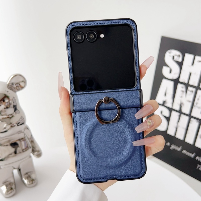 Μαγνητική δακτυλική πόρπη για θήκη Moto Razr60/50 Ultra, αναδιπλούμενο στυλ, απλός σχεδιασμός; Υλικό: PC + δέρμα; Συμβατά μοντέλα: Moto Razr60/50 Ultra