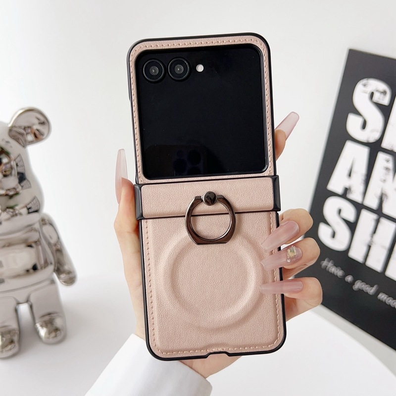 Μαγνητική δακτυλική πόρπη για θήκη Moto Razr60/50 Ultra, αναδιπλούμενο στυλ, απλός σχεδιασμός; Υλικό: PC + δέρμα; Συμβατά μοντέλα: Moto Razr60/50 Ultra