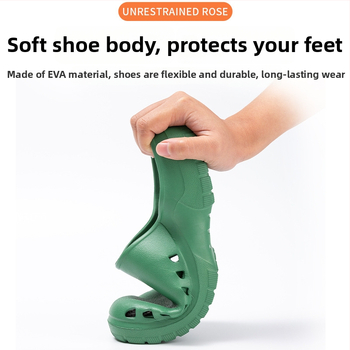 Chirurginiai bateliai operacinei salei – EVA viršus ir padas, 3 cm storio padas, smūgio absorbcija ir neslidus paviršius, pirštų skylutės dizainas, Baotou Cave stilius