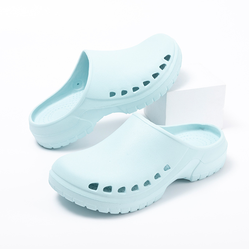 Chirurginiai bateliai operacinei salei – EVA viršus ir padas, 3 cm storio padas, smūgio absorbcija ir neslidus paviršius, pirštų skylutės dizainas, Baotou Cave stilius