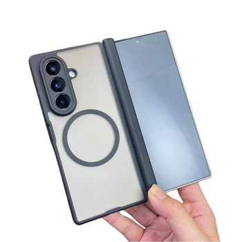 Samsung Galaxy Z Fold7 калъф за магнитно зареждане, двойен централен шарнир, матова повърхност, TPU+PC