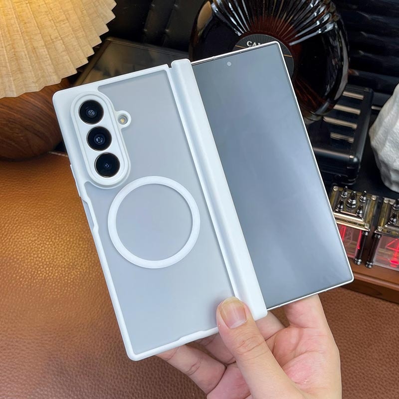 Samsung Galaxy Z Fold7 калъф за магнитно зареждане, двойен централен шарнир, матова повърхност, TPU+PC