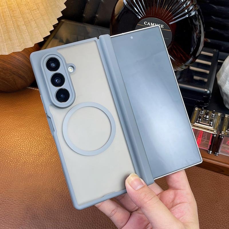 Samsung Galaxy Z Fold7 калъф за магнитно зареждане, двойен централен шарнир, матова повърхност, TPU+PC