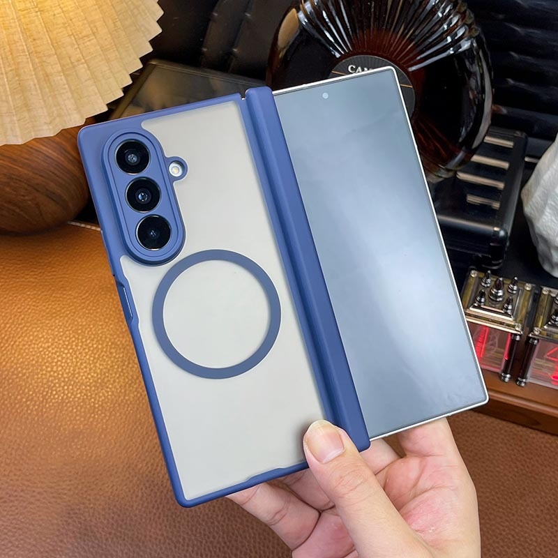 Samsung Galaxy Z Fold7 калъф за магнитно зареждане, двойен централен шарнир, матова повърхност, TPU+PC