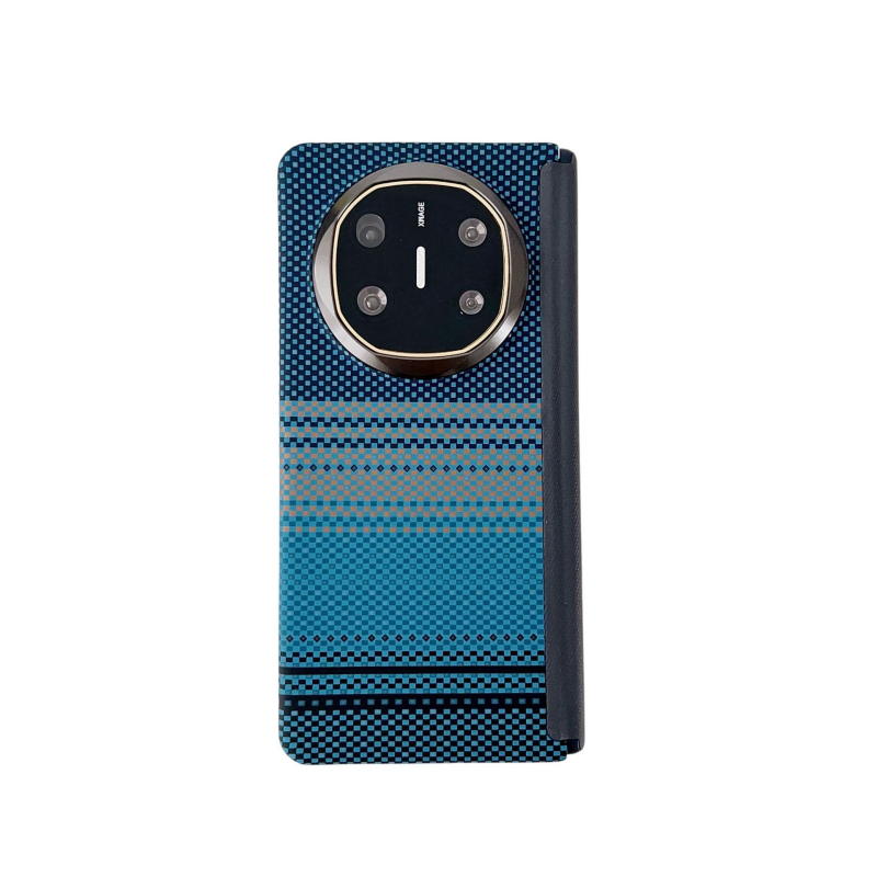 Huawei MateX6 vāciņš: PC + āda, matēta virsma, pretnodilums, pret kritienu, pret pirkstu nospiedumiem, ar vidēja ass pantu